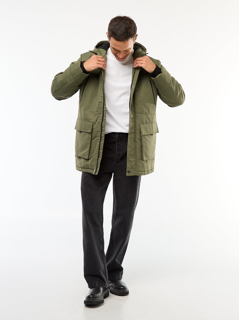 Parka con capucha Verde - Kiabi