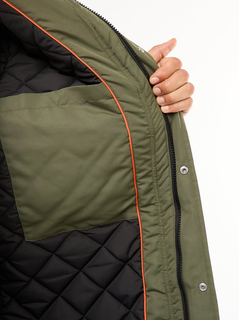 Parka con capucha Verde - Kiabi
