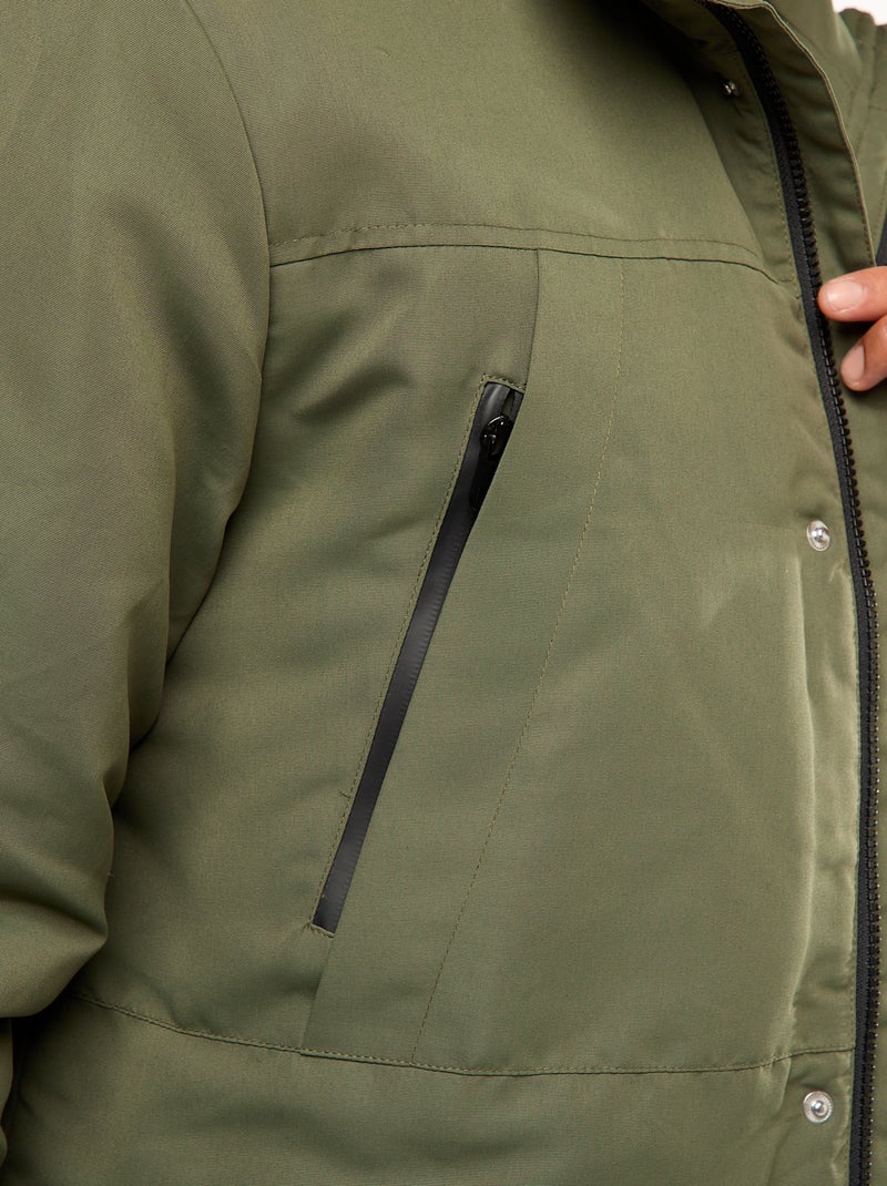 Parka con capucha Verde - Kiabi