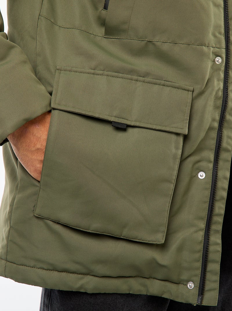 Parka con capucha Verde - Kiabi