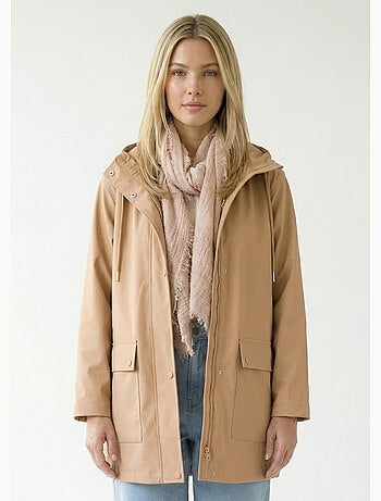 Parka con capucha y cremallera repelente al agua - Afibel