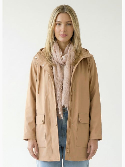 Parka con capucha y cremallera repelente al agua - Afibel - Kiabi