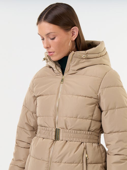 Parka con capucha y forro de pelo sintético - Kiabi
