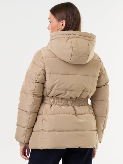 Parka con capucha y forro de pelo sintético - Kiabi