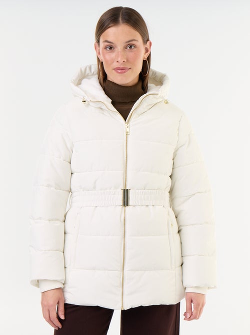 Parka con capucha y forro de pelo sintético - Kiabi