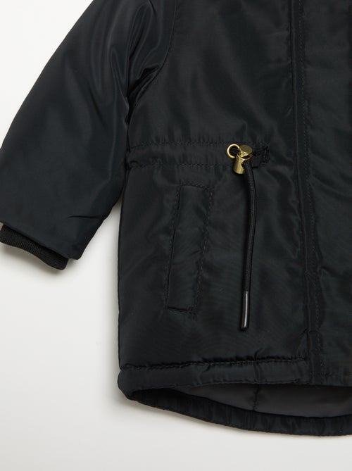 Parka con capucha y forro de pelo sintético - Kiabi