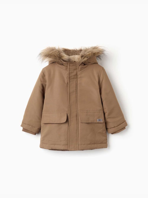 Parka con capucha y forro de sherpa - Kiabi Parka con capucha y forro de sherpa - Kiabi