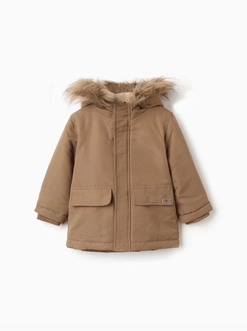 Parka con capucha y forro de sherpa - Kiabi Parka con capucha y forro de sherpa - Kiabi