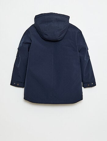 Parka con capucha y forro efecto borreguito