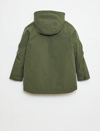 Parka con capucha y forro efecto borreguito