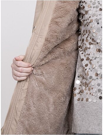 Parka con capucha y pelo sintético USMAR