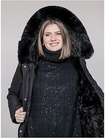 Parka con capucha y pelo sintético USMAR