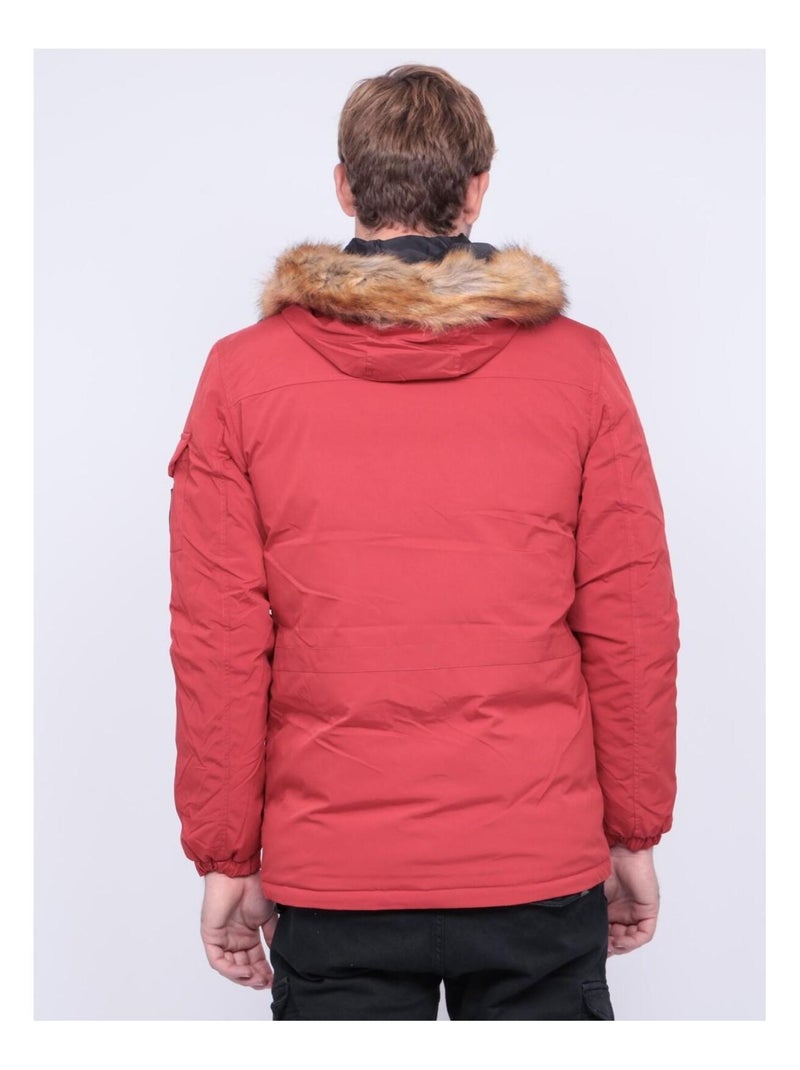 Parka con capucha ZEVKOT Rojo - Kiabi