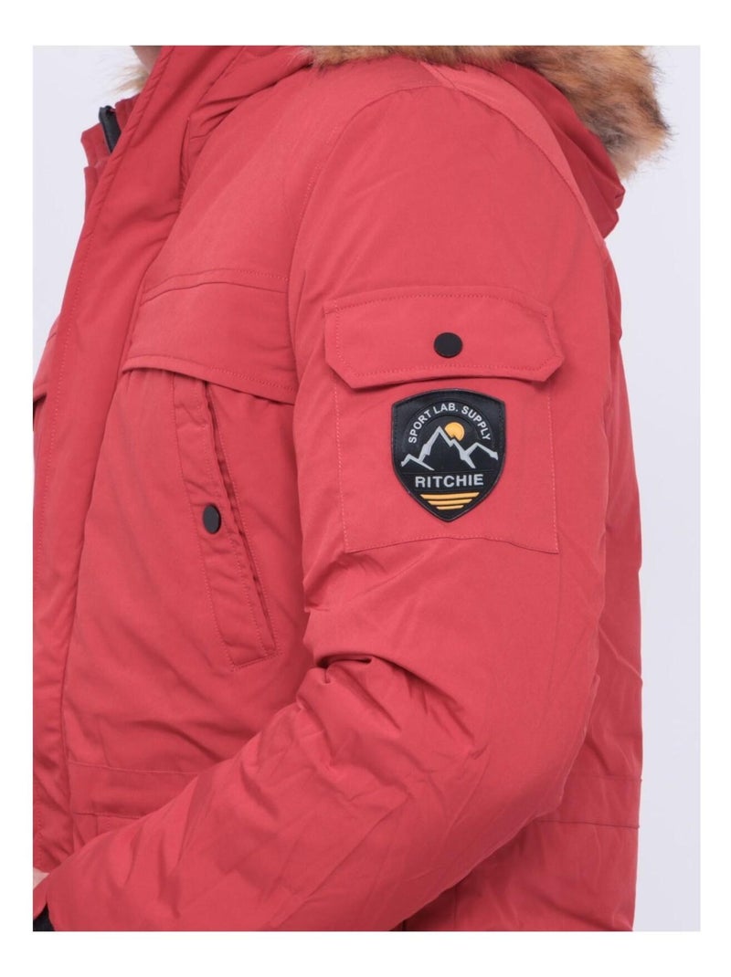 Parka con capucha ZEVKOT Rojo - Kiabi