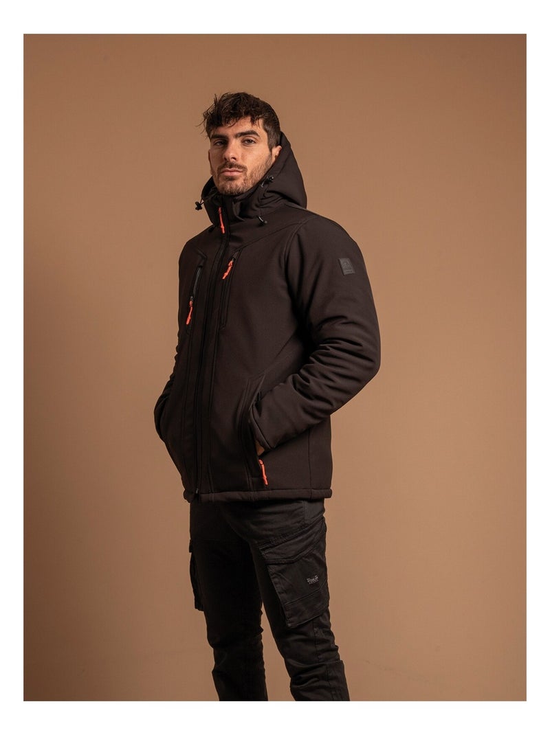 Parka con capucha ZUMILAN Negro - Kiabi