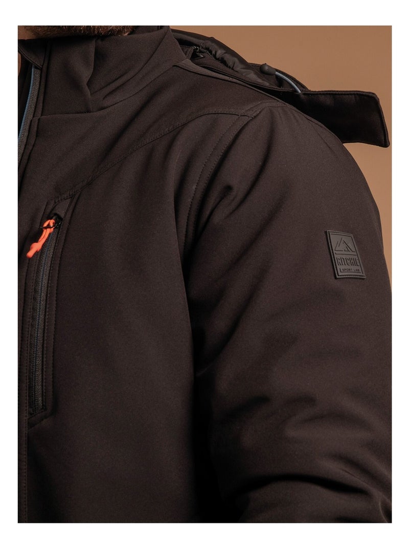 Parka con capucha ZUMILAN Negro - Kiabi