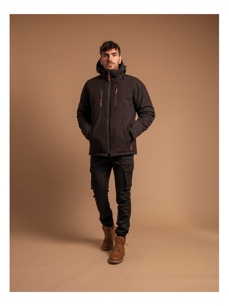 Parka con capucha ZUMILAN Negro - Kiabi