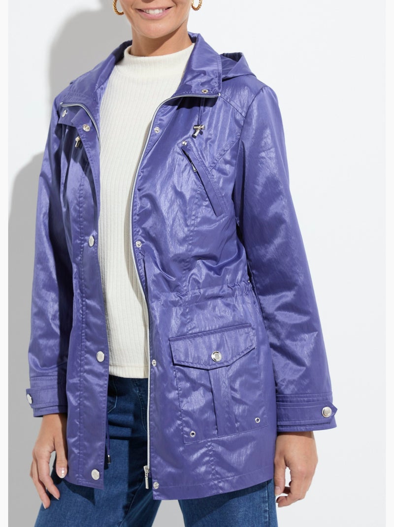 Parka con cremallera y botones automáticos - Afibel Índigo - Kiabi