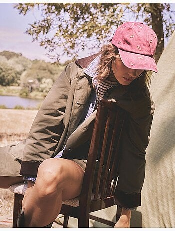 Parka con cuello de pana, mo fashion