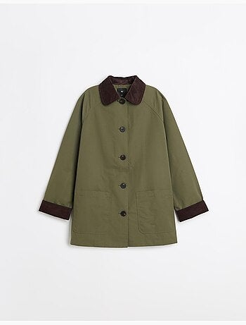 Parka con cuello de pana, mo fashion