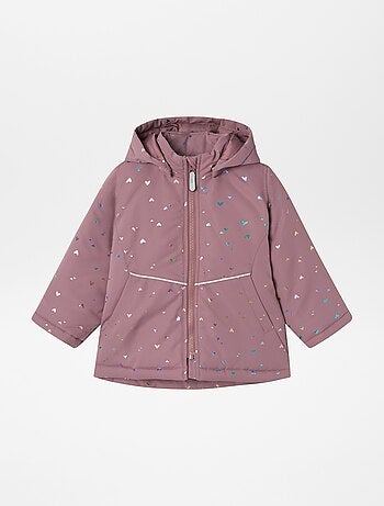 Parka con estampado de 'corazones'