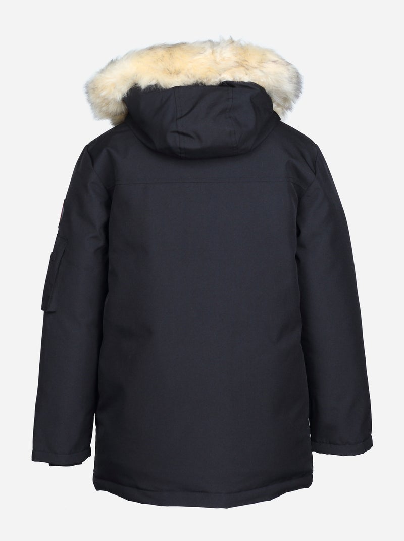 Parka con forro de piel desmontable - Kizco Negro - Kiabi