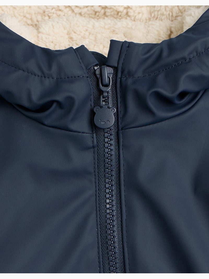 Parka con forro de sherpa, mo fashion Azul - Kiabi