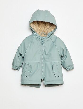 Parka con interior efecto borreguito