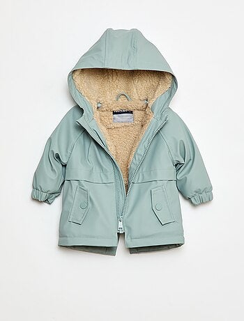 Parka con interior efecto borreguito