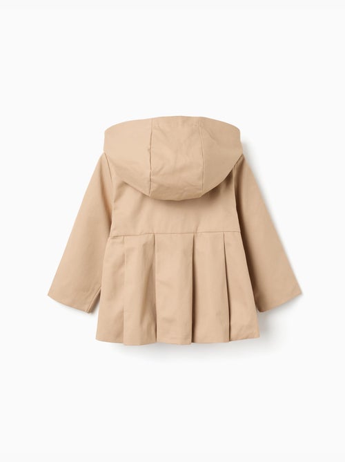 Parka con pliegues y capucha desmontable - Kiabi