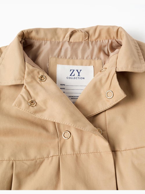 Parka con pliegues y capucha desmontable - Kiabi