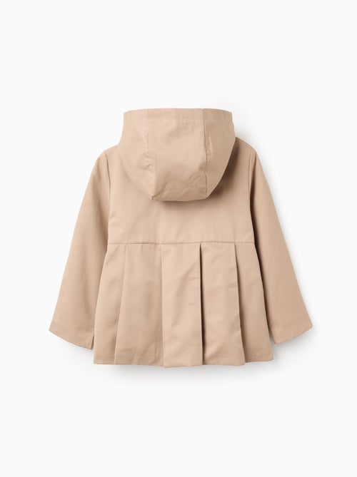 Parka con pliegues y capucha desmontable - Kiabi