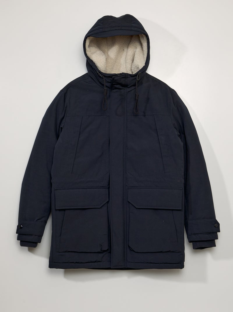 Parka corta cálida AZUL - Kiabi
