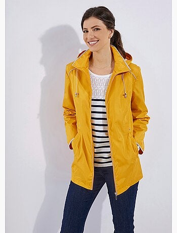 Parka corta ligera con cremallera y capucha - Afibel