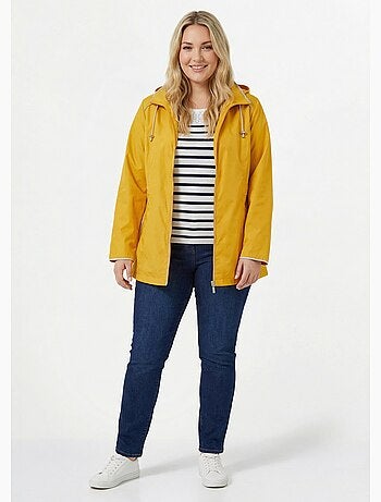 Parka corta ligera con cremallera y capucha - Afibel