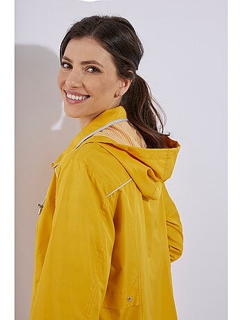 Parka corta ligera con cremallera y capucha - Afibel