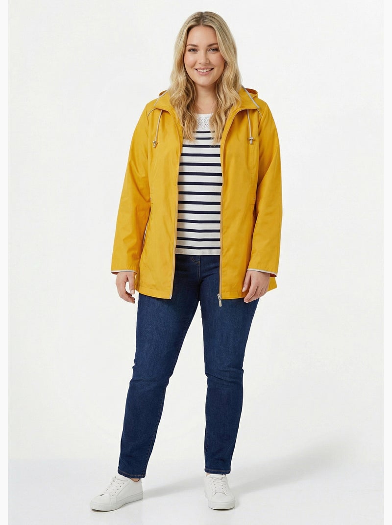 Parka corta con cremallera - Afibel Amarillo - Kiabi
