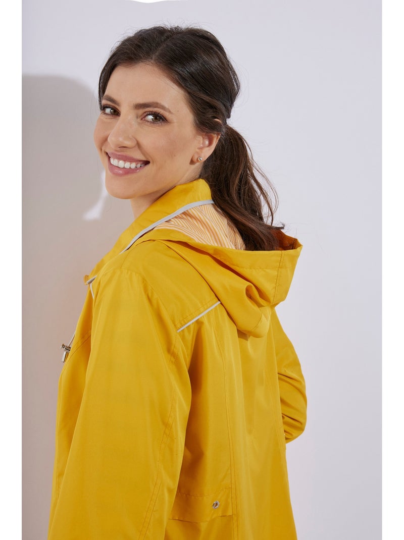 Parka corta con cremallera - Afibel Amarillo - Kiabi