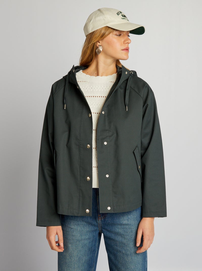 Parka corta impermeable KAKI - Kiabi