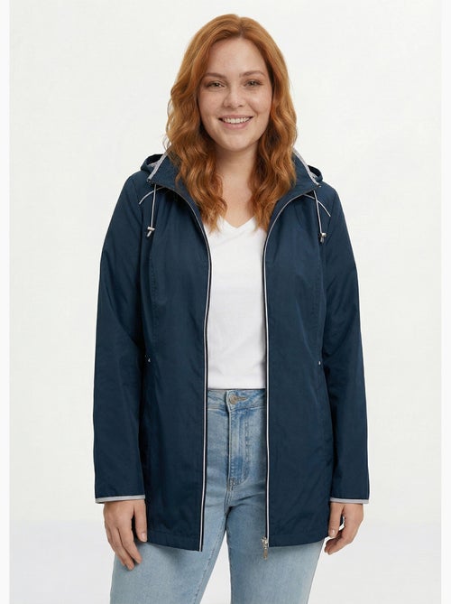 Parka corta ligera con cremallera y capucha - Afibel - Kiabi