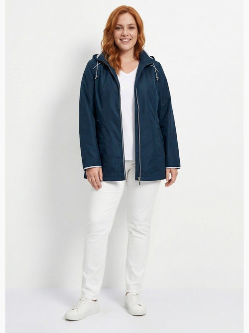 Parka corta ligera con cremallera y capucha - Afibel - Kiabi