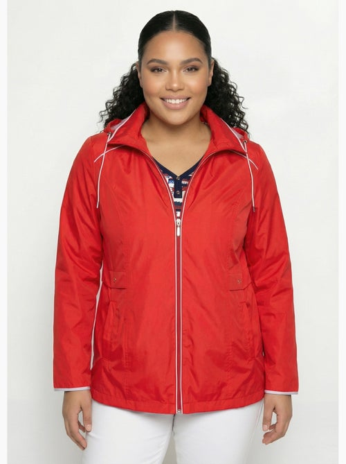 Parka corta ligera con cremallera y capucha - Afibel - Kiabi