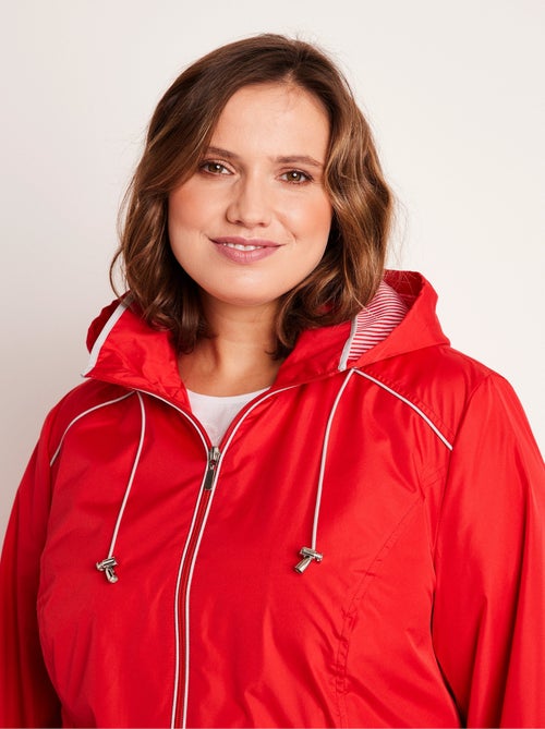 Parka corta ligera con cremallera y capucha - Afibel - Kiabi