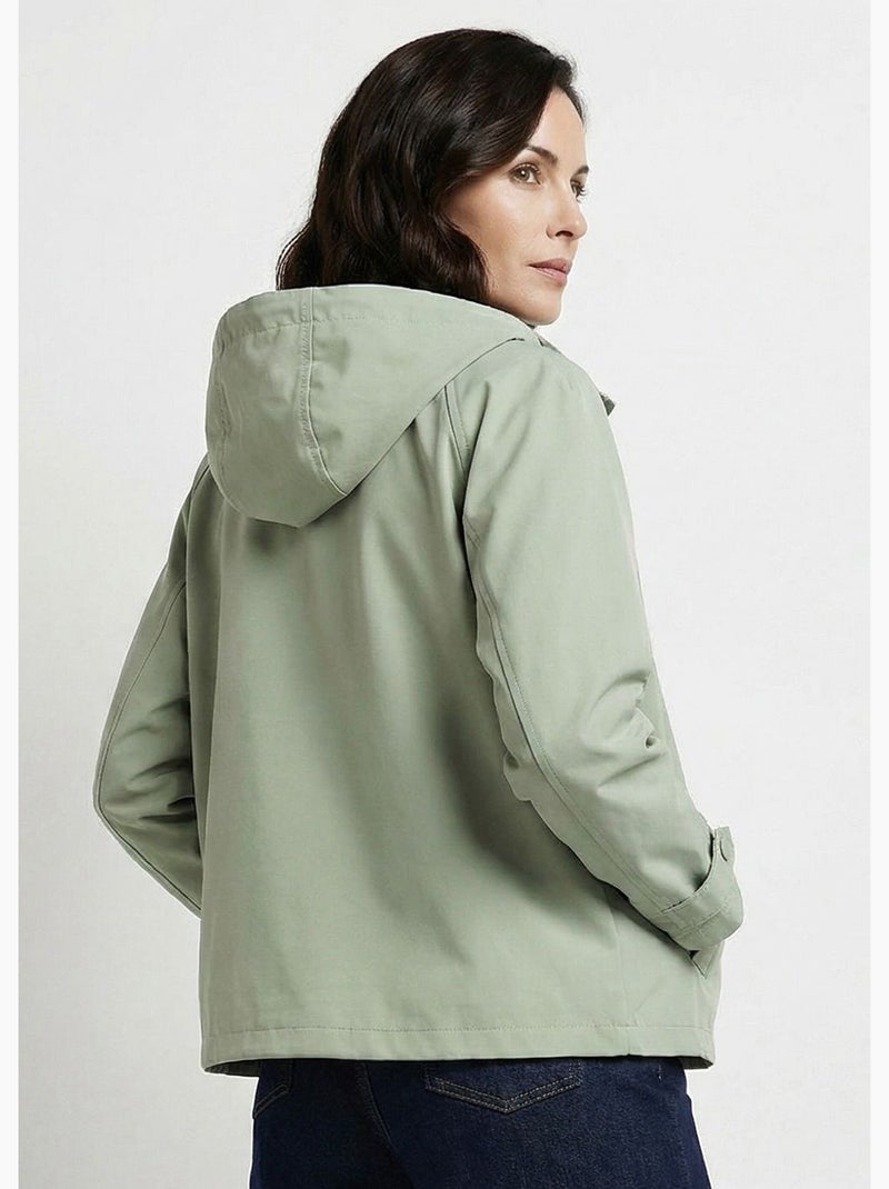 Parka corta ligera e impermeable - Afibel Caqui - Kiabi