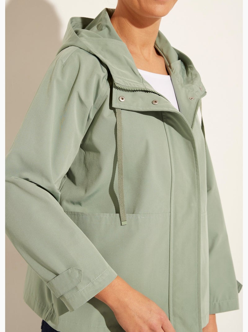 Parka corta ligera e impermeable - Afibel Caqui - Kiabi