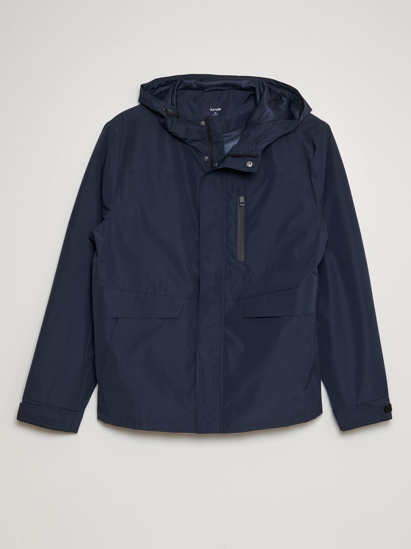 Parka corta y ligera con capucha AZUL - Kiabi