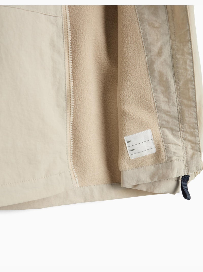 Parka de forro polar, mo fashion Beige - Kiabi