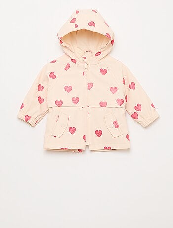 Parka de goma con capucha