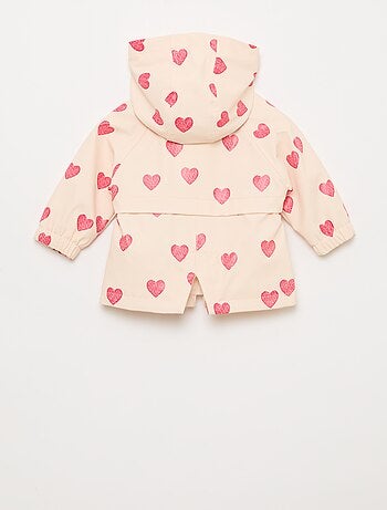 Parka de goma con capucha