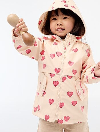 Parka de goma con capucha